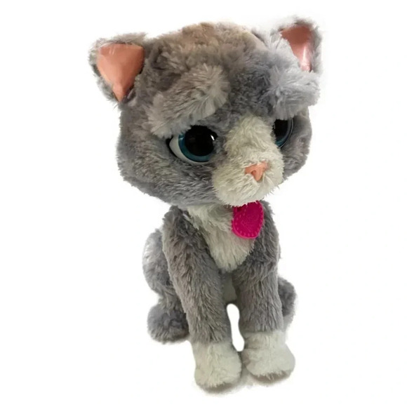 Hasbro FurReal Friends Cat Bootsie Gray Interactive  Plush 12 in Works - Picture 7 of 8